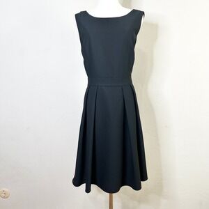 Kate Spade New‎ York Knee Length Black Sleeveless Fit Flare Bow Back Dress Sz 12